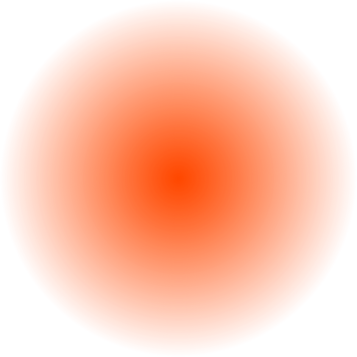 Orange transparent round gradient